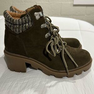 Brown Suede Ankle Boots Women’s Size 8